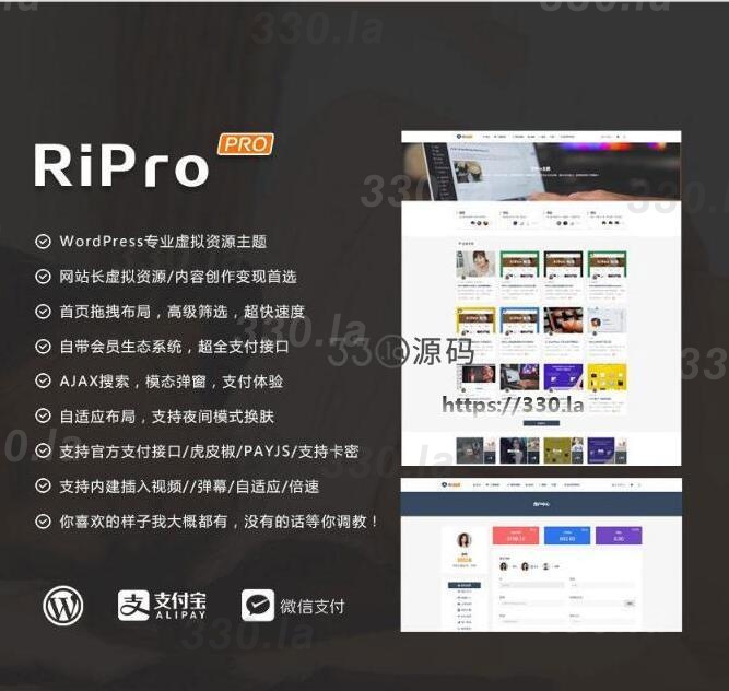 最新WP+RiPro主题PJ版 功能强大-第1张图片-330源码网